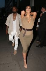 KIM KARDASHIAN and Kanye West at Hakkasan Restaurant 06/25/2015