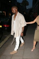 KIM KARDASHIAN and Kanye West at Hakkasan Restaurant 06/25/2015