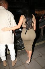 KIM KARDASHIAN and Kanye West at Hakkasan Restaurant 06/25/2015