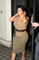 KIM KARDASHIAN and Kanye West at Hakkasan Restaurant 06/25/2015