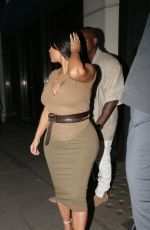 KIM KARDASHIAN and Kanye West at Hakkasan Restaurant 06/25/2015