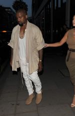 KIM KARDASHIAN and Kanye West at Hakkasan Restaurant 06/25/2015