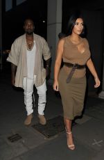 KIM KARDASHIAN and Kanye West at Hakkasan Restaurant 06/25/2015