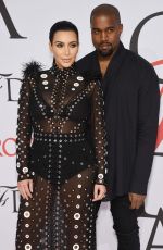 KIM KARDASHIAN at CFDA Fashion Awards 2015 in New York