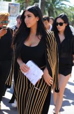 KIM KARDASHIAN Leaves Armani Caffe in Cannes 06/24/2015