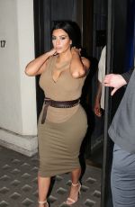 KIM KARDASHIAN Night Out in London 06/25/2015