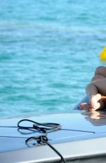 KIMBERLEY GARNER in Bikini at a Boat in Cannes 05/18/2015