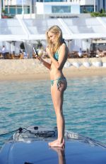 KIMBERLEY GARNER in Bikini at a Boat in Cannes 05/18/2015