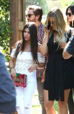 KOURTNEY and KHLOE KARDASHIAN Filming Keeping Up with the Kardashians in Calabasas 06/23/2015