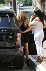 KOURTNEY and KHLOE KARDASHIAN Filming Keeping Up with the Kardashians in Calabasas 06/23/2015