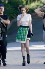 KRISTEN SYEWART on the Set of a Photoshoot in Los Angeles 06/24/2015