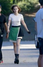 KRISTEN SYEWART on the Set of a Photoshoot in Los Angeles 06/24/2015