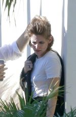 KRISTEN SYEWART on the Set of a Photoshoot in Los Angeles 06/24/2015