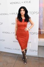 KYLIE JENNER at Kendall + Kylie Fashion Line at Topshop Launch Party in Los Angeles
