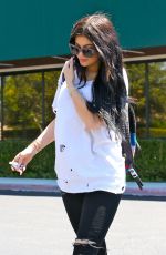 KYLIE JENNER Leaves Yamato Japanese Restaurant in Agoura Hills 06/18/2015