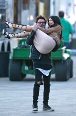 KYLIE JENNER on the Set of Do It Again Music Video in Malibu