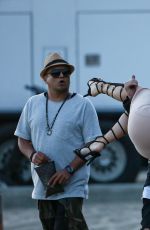 KYLIE JENNER on the Set of Do It Again Music Video in Malibu