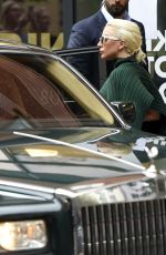 LADY GAGA Arrives at Bikram Yoga Centre in London 06/08/2015