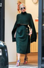 LADY GAGA Arrives at Bikram Yoga Centre in London 06/08/2015