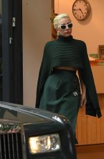 LADY GAGA Arrives at Bikram Yoga Centre in London 06/08/2015