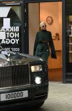LADY GAGA Arrives at Bikram Yoga Centre in London 06/08/2015