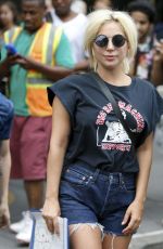 LADY GAGA Leaves Her Apartment in New York 06/23/2015