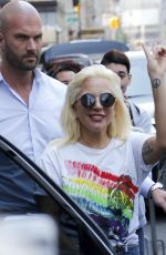 LADY GAGA Leaves Her Apartment in New York 06/26/2015