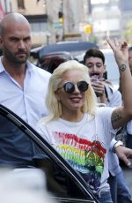 LADY GAGA Leaves Her Apartment in New York 06/26/2015