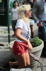 LADY GAGA Out and About in New York 06/19/2015
