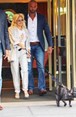 LADY GAGA Walks Her Dog Out in New York 06/20/2015