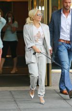 LADY GAGA Walks Her Dog Out in New York 06/20/2015