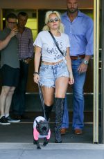 LADY GAGA Walks Her Dog Out in New York 06/22/2015