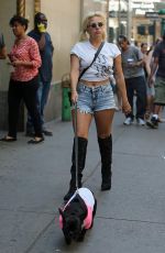 LADY GAGA Walks Her Dog Out in New York 06/22/2015