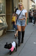 LADY GAGA Walks Her Dog Out in New York 06/22/2015