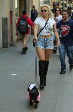 LADY GAGA Walks Her Dog Out in New York 06/22/2015