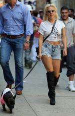 LADY GAGA Walks Her Dog Out in New York 06/22/2015