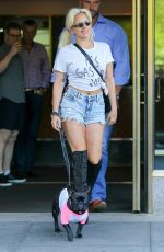 LADY GAGA Walks Her Dog Out in New York 06/22/2015