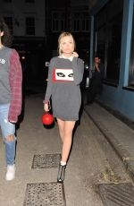 LAURA WHITMORE Arrives at the Groucho Club in London 06/03/2015