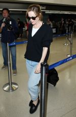 LESLIE MANN at LAX Airport in Los Angeles 06/12/2015