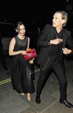 LILY COLLINS and Campbell Bower at Bend It Like Beckham After Party in London