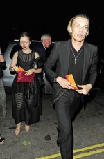 LILY COLLINS and Campbell Bower at Bend It Like Beckham After Party in London