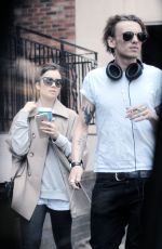 LILY COLLINS and Jamie Campbell Bower Out and About in London 06/25/2015