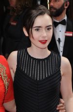 LILY COLLINS at Bend It Like Beckham Press Night in London