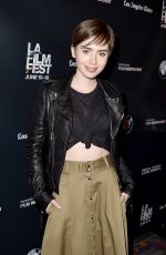 LILY COLLINS at Fast Times at Ridgemont High Live Read at LA Film Festival