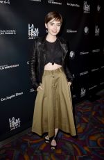 LILY COLLINS at Fast Times at Ridgemont High Live Read at LA Film Festival