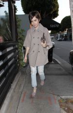 LILY COLLINS Heading to Taste Restaurant in West Hollywood