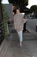 LILY COLLINS Heading to Taste Restaurant in West Hollywood