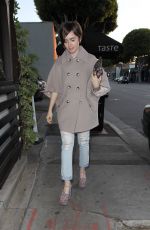 LILY COLLINS Heading to Taste Restaurant in West Hollywood