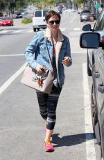 LILY COLLINS Leaves a Gym in West Hollywood 06/08/2015