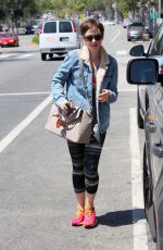 LILY COLLINS Leaves a Gym in West Hollywood 06/08/2015